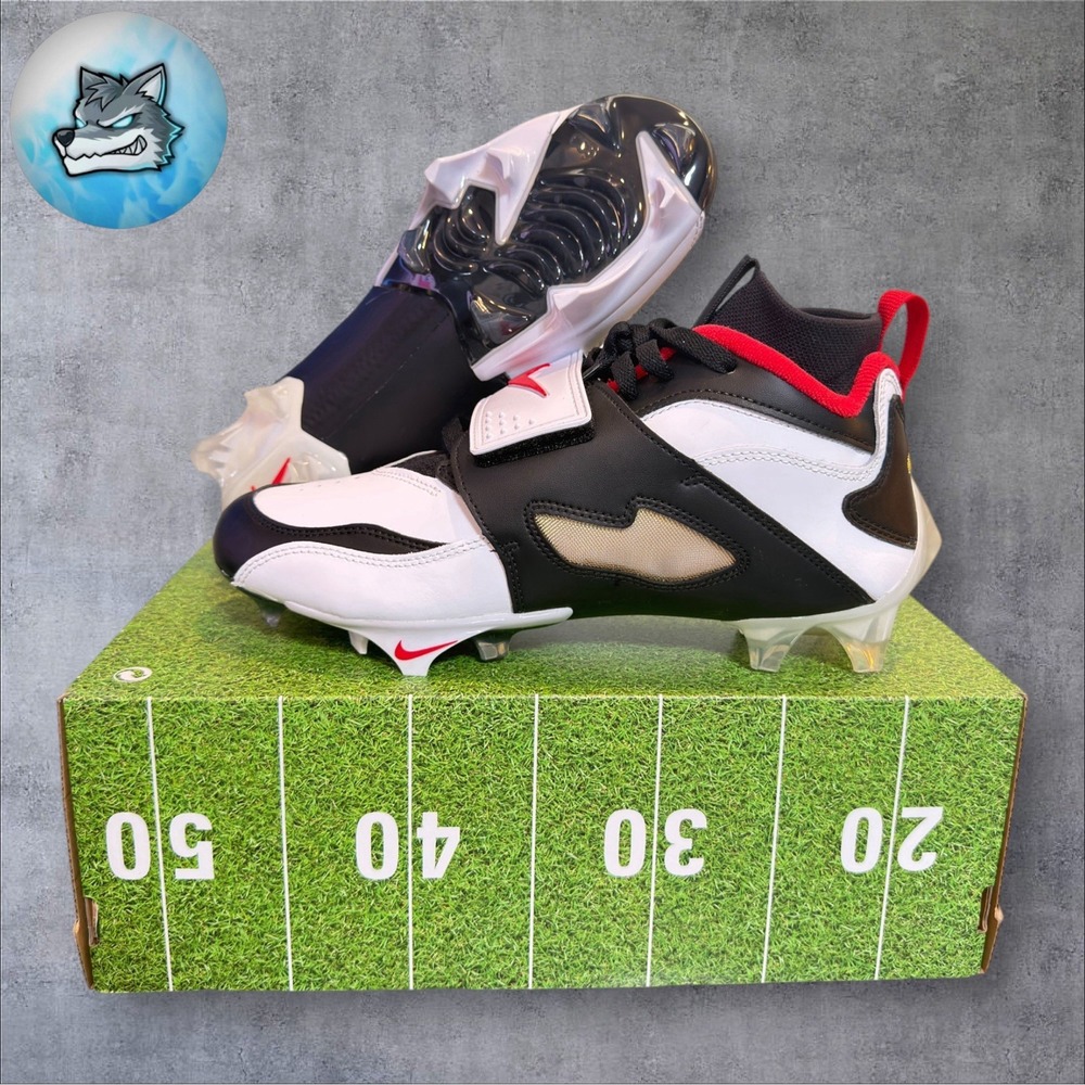 Nike Diamond Turf 93 TD Football Cleats White Black Gold Red Men's 8 HF5298-100